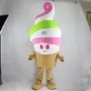 2020 고품질 뜨거운 EVA 재질 아이스크림 마스코트 의상 만화 의류 생일 파티 무도회