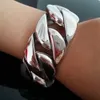 30 mm rostfritt stål Mens överdimensionerade tunga trottoarkantiga kedjearmband Rapper överdrivna Hip Hop Men Bangle smycken5812941