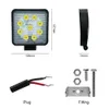 Barra luminosa da lavoro a led Fascio luminoso 27W 42W 48W Faro da lavoro a LED per auto impermeabile per camion trattore 4x4 SUV ATV 12V 24V