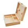 HORNET Boîte de rangement en bois avec plateau roulant Boîte de rangement pour tabac et herbes en bois naturel fait à la main pour accessoires de pipe à fumer FmHS1147437