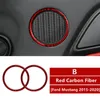 Stickers 2pcs for Ford Mustang Carbon Fiber Car Door Audio Speaker Strip Cover Ring Stickers 20152020 Car Interior Accessories