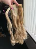 blond Virgin Ponytail Hair Extension Clip in wavy Kinky Curly Long Human 613 Wrap Around Pony Tail honey Blonde Hairpiece 120g