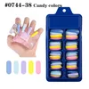 100 pezzi Colori di caramelle miste Long Ballerina False Nails Press Press su punte per nail art false decorazioni per chiodo Abs Manicure2376975