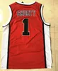 Herren Sunset Park #1 Basketball-Trikotsy Red High School Film Ed Jerseys Größe S-2xl