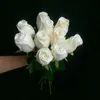 Un toque real rosa flor simulada falsa látex rosas 43 cm de largo 12 colores para la fiesta de bodas flores decorativas artificiales