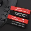 Sleutelring Drive Safe I Need You Here With Me Lanyard Sleutelhanger Hangt Auto Ribbon Mode-sieraden