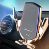 Qi Wireless Car Charger Automatic Clamp 10W Fast Charge Holder forIphone11pro XR XS forHuawei P30Pro Infrared Sensor Phone Mount2199