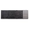 Mini Compact Triple Folding Keyboard Portable Cool Wireless Phone Tablet Keyboard With Mouse Touchpad DROP SHIPPING