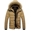 Nuovi uomini invernali Giacche Parka maschile Collo spesso in pelliccia con cappuccio Parka Uomo Cappotti in pile Capispalla caldo Abbigliamento maschile Cappotti 5XL 6XL