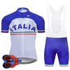 チームイタリアプロサイクリングジャージー9dジェルセットメンブルーサイクリングウェア自転車服を着る自転車衣類mtbユニフォーム衣類14525991
