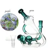 5.5 inç Mor Bong Nargile Sigara Cam Borular Yağ DAB Rigs Su Bongs Heady Cam Su Bongs ile 14mm Banger