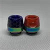 810 SS rainbow+Snake Skin epoxy resin drip tips Mushroom style Tip Mouthpiece with Candy Package for TFV8 TFV12