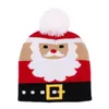 Julbarn stickar Santa Hat Warm Winter Children Xmas Deer Snowflake Beanie Cap Crochet Pompom Hats Outdoor Baby Ski Caps M21535441