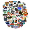 3Sets 150PCS National Park Stationery Stickers Computer Mobile Phone Skateboard Helmet Waterproof Pvc Stickers