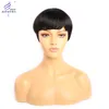 Pixie Cut شعر مستعار البرازيلي البشري على التوالي بوب بوب للنساء 150 رمي آلة صنع الشعر 4046327