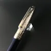 Le Petit Prince Edition Ballpoint Pen Classic Deep Blue Barrel and Silver Metal Cap Writing Pen Pen Pen With Pouch Options9262354