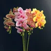 Pu Phalaenopsis Gerçek Touch Butterfly Orkide Sahte Orkide 5 Renk Düğün Dekorasyonu için Yapay Orkide Çiçeği Toptan