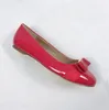 Pisos de las mujeres más nuevas zapatos de ballet de cuero mujer patente de cuero arco pisos Ladies Zapatos Mujer Sapato Femenino 225