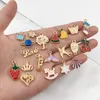 100Pcs Assorted Gold Plated Enamel Pendants Necklace Bracelet Drop Oil Pendant Mixed Charms Accessories for DIY Jewelry Making7300817