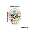 Cool Mini Colorful Thick Glass Skull Portable Ashtrays Herb Tobacco Cigarette Smoking Bracket Ashtray Case Innovative Design Ghost Head DHL