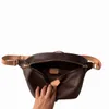 Großhandel Männer Frauen Fanny Packs Taille Taschen Handtasche Dame Gürtel Brust Tasche Pu Leder Braun Blume Handtaschen Frauen Taschen 37CM