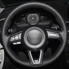 Handsynad bil ratt täckning mocka Mazda 3 Axela 2017-2019 Mazda 6 Atenza 2017-2019 CX-3 CX-9 CX-5241R