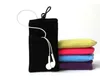 Multifunction Small Velvet Earphone Gift Pouch Bag Cell Phone Cases with Handle Fabric Cover for iphone 6 7 plus x xr 11 pro max 12 samsung note 20