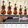 34 مجموعات الكمان الخشبية الصلبة الكاملة مع بقية الكتف Fourtube موالف مجموعة واحدة من الكمان مناسبة للمبتدئين 7197479