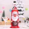 Christmas Wine Bottle Cover Bags Xmas Red Wine Covers Santa Snowman Elk Dinner Party Table Decorations JK2008XB