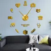 Fier d'être une infirmière 3D bricolage muet effet miroir horloge murale pharmacie hôpital mur Art décor horloge montre cadeau pour médecin infirmière Y20247J