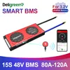 18650 3.2v smart BMS 15S 48V 80A 100A 120A Bluetooth 485 vers périphérique USB NTC UART logiciel ensemble Lion LiFepo4 Batterie BMS