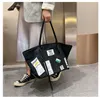 Новый мешок простой стиль тотализатор большой мессенджер девушка плече сумка девушка холст женщины торговых путешествий sio989