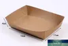 500pcs Cardboard Food Tray Hot Dog French Fries Plates Dishes Food Packaging Box Disposable Dinnerware Tableware