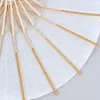 50pcslot Nuovo colore bianco Longhandle Parasoli per matrimoni all'aperto Parasoli cinesi Craft ombrellas Diametro 236 pollici7030068