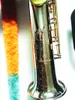 Helt ny japan saxofon ss-w037 b platt sopran saxofon musikinstrument sax mässing nickel silverpläterad med case professionell