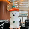 Nowy Starbucks Latin American Style Mexico Little Bear Coffee Cup Szklany kubek Zimna wodę Cup241Q