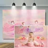 Meisjes Assepoester Cake Smash Backdrop Pasgeboren Baby Portret Fotografie Achtergrond Meisjes 1e Verjaardag Party Decoratie Banner1