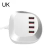 Flera USB-väggladdare 4 portar USB-reseadapter 100-240V Alla i en USB-laddare Plug Travel Phone Charger EU US UK AU-kontakt