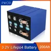 PWOD 8PCS / LOT 3.2V LiFePO4 200Ah Bateria de Alta Capacidade com Armazenamento de Energia Condutas Para 12V400AH 24V 200AH Solar UE US TAX FREE