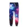 Herren Bunte 3D Raum Galaxy Hoodies Hosen 2 Pcs Sets Casual Harajuku Langarm Hip hop Männliche Trainingsanzüge Spring238R