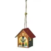 Décoration de Noël en bois noyer soldat pendentif coloré lumineux maison en bois arbre de Noël pendentif atmosphère scène mise en page T3I51168