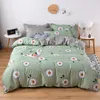 Conjunto de cama clássico Sala listrada decoração gêmeo gêmeo queen king size (cobertura de edredão + chapa plana + Caso de travesseiro) Y200417