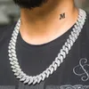 19mm Prong Cuban Link Choker Full Iced Out Chain Dad Jewelry
