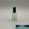 bouchons noirs bouteilles de vernis vides en verre de forme carrée 5 ml 10 ml 15 ml bouteilles de vernis à ongles vides avec brosses