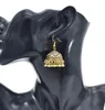 Vintage Gold Metall Legierung Perlen Quasten Ohrringe Indischer afghanischer Schmuck geschnitzte Blume Kronleuchter Ohrringe für Frauen