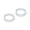 Luxe Bling Zirkoon Cirkel Oorbellen Mode 18K Goud Rhodium Plated Hoop Huggie Hip Hop Vrouwen Oorbellen4070610