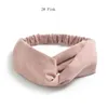 Kvinnors Criss Cross Suede Headbands Elastic Twisted Head Wrap Knuted Elastic Hair Band Tillbehör 25 Färg Välj