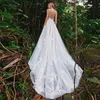 Thinyfull New Beach Wedding Dresses Lace Tulle Country Bohemian A-Line Bride Dress For Women Backless Vestido Mariage Gowns