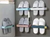 Banyo terlik serbest delik duvarı asılı ayakkabı depolama tuvalet kanca yapışkan duvar asılı depolama ayakkabı tasarrufu çok katmanlı alan rack