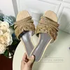 Sexy Summer 2020 Rhinestone Runway Slippers Women Genuine Leather Stone Grain Flip Flops Crystal Flat Shoes Woman1